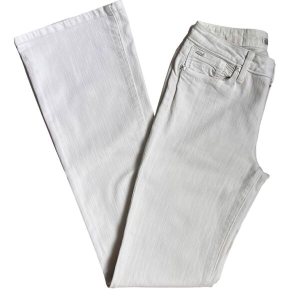 JOE’S Women’s Mid Rise Fit Flare Legs White Jeans Fit Musa Jenny Style Sise 26 - Picture 6 of 9